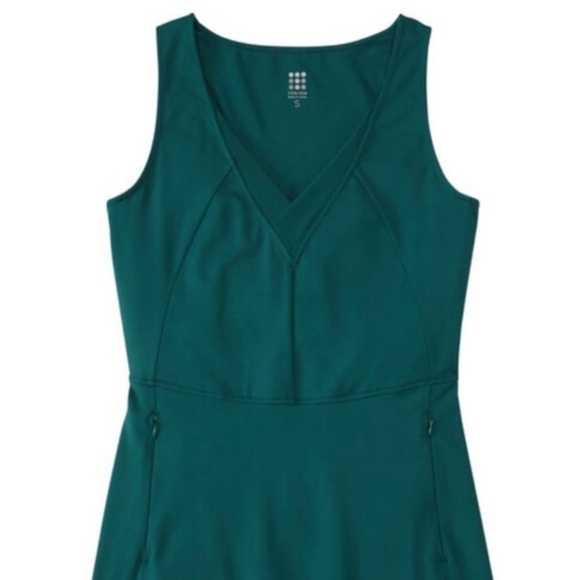 TITLE NINE- Freelance Dress Solid Fit& Flare V Neck Romper Athletic Gorp Skort - Picture 16 of 16